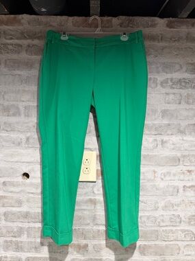 Express Editor Ankle Crop Pants in Emerald Green
